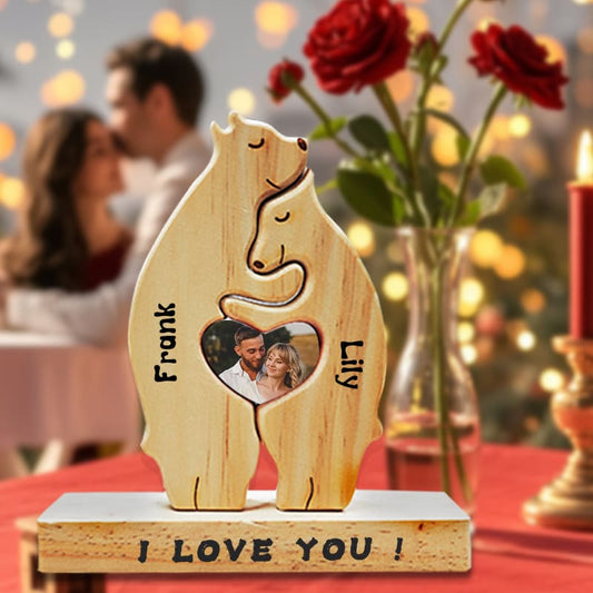 Personalized Wooden Puzzle Bears - Experience Gifts for Couples