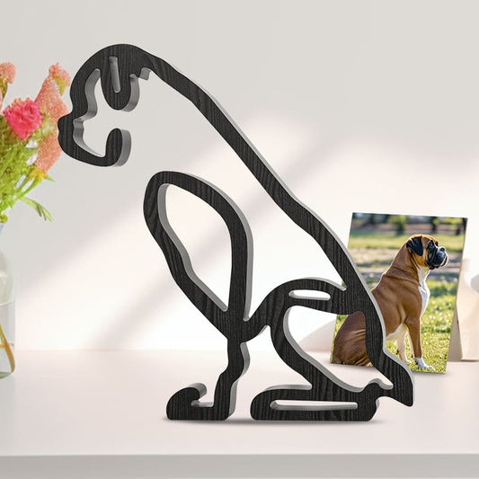 Pawretta™ Boxer Minimal Dog Art Wooden Sculptures